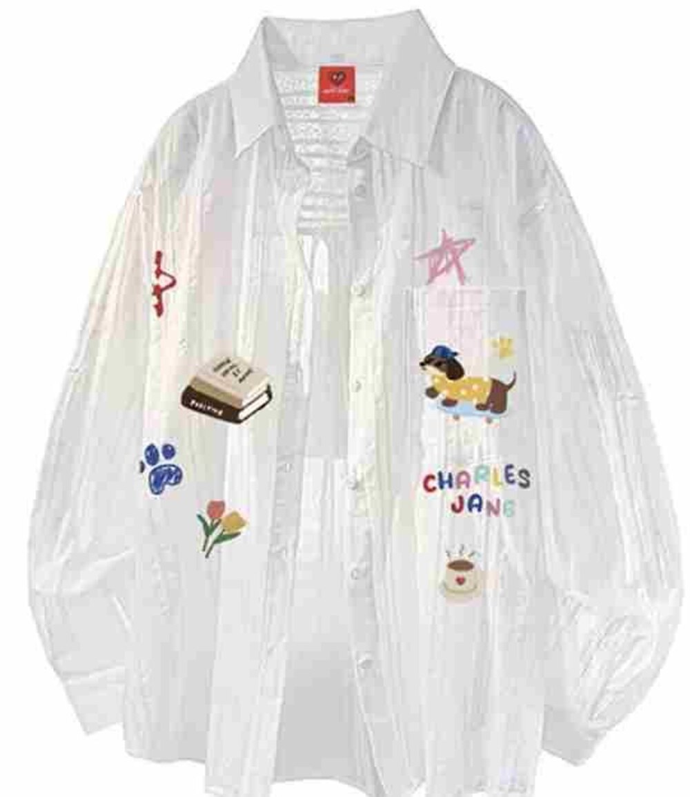 Book Puppy Print Shirt